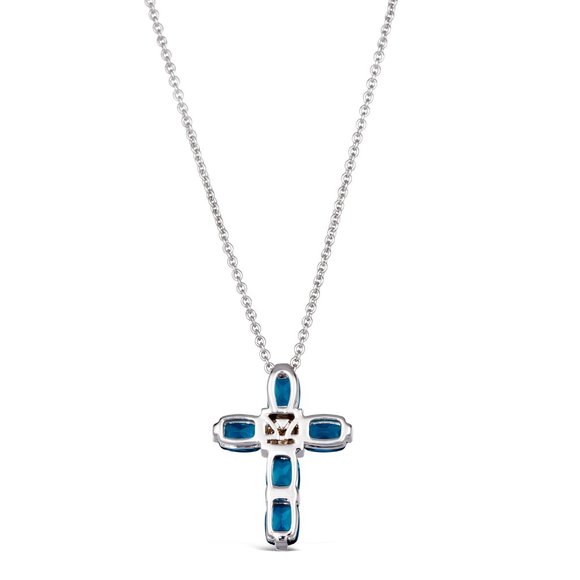 Le Vian Chocolatier Pendant featuring Deep Sea Blue Topaz Chocolate Diamonds - Picture 3 of 3